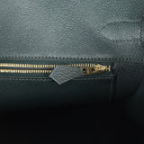 Hermes Birkin 35 Vert Fonce Togo Gold Hardware