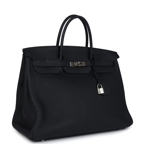 Pre-owned Hermes Birkin 40 Black Togo Palladium Hardware FOR AJ