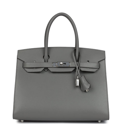 Hermes Birkin Sellier 30 Gris Meyer Madame Palladium Hardware