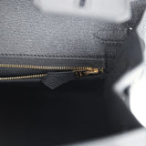 Hermes Birkin Sellier 25 Black Epsom Gold Hardware