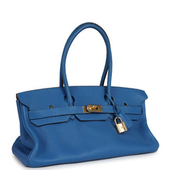 Pre-owned Hermes Shoulder Birkin 42 JPG Mykonos Clemence Gold Hardware