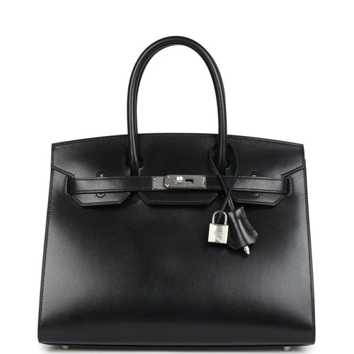 Hermes Birkin Sellier 30 Black Box Palladium Hardware