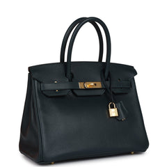 Hermes Birkin 30 Vert Cypress Taurillon Novillo Gold Hardware