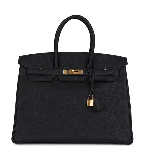 Hermes Birkin 35 Black Togo Gold Hardware