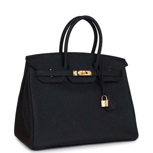 Hermes Birkin 35 Black Togo Gold Hardware