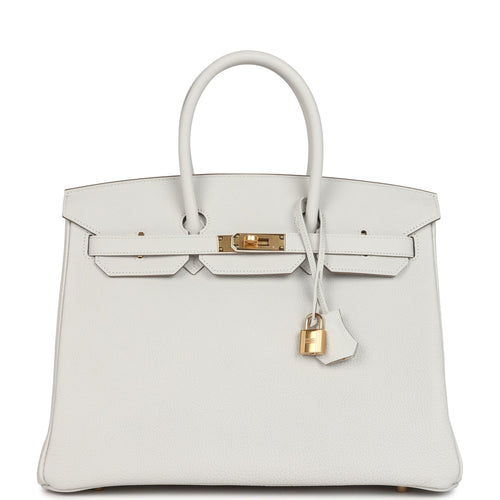 Hermes Birkin 35 Gris Pale Togo Gold Hardware