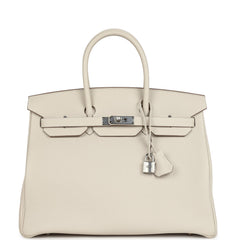 Hermes Birkin 35 Mushroom Togo Palladium Hardware