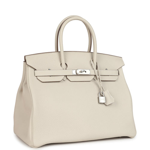Hermes Birkin 35 Mushroom Togo Palladium Hardware