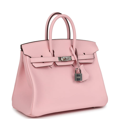 Hermes Birkin 25 Rose Sakura Swift Palladium Hardware