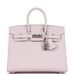 Hermes Birkin Sellier 25 Mauve Pale Epsom Palladium Hardware