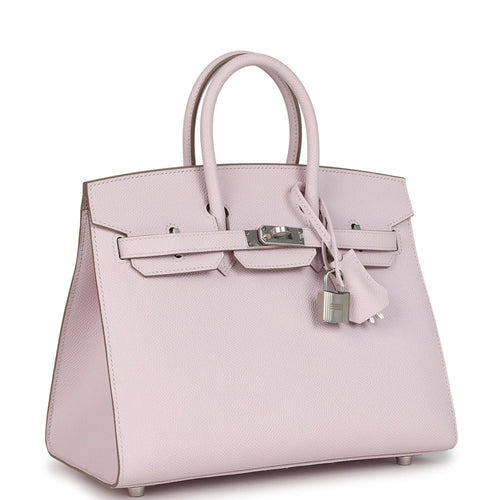Hermes Birkin Sellier 25 Mauve Pale Epsom Palladium Hardware