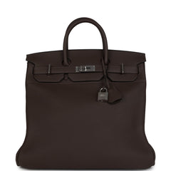 Pre-owned Hermes HAC Birkin 40 Ecorce Togo Palladium Hardware front