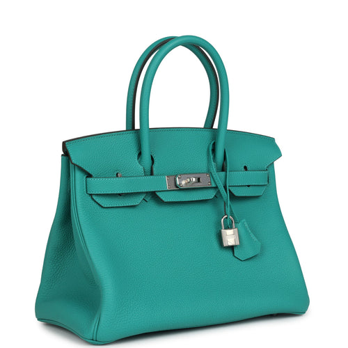 Hermes Birkin 30 Vert Verone Togo Palladium Hardware