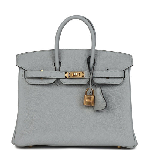 Hermes Birkin 25 Bleu Glacier Togo Gold Hardware