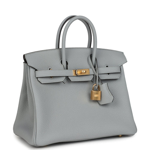 Hermes Birkin 25 Bleu Glacier Togo Gold Hardware