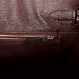 Pre-owned Hermes Birkin 35 Havane Shiny Porosus Crocodile Palladium Hardware