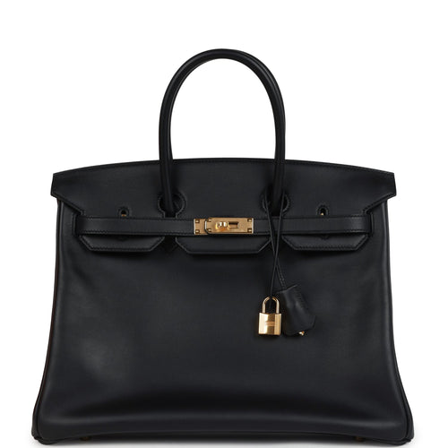 Hermes Birkin 35 Black Jonathan Gold Hardware