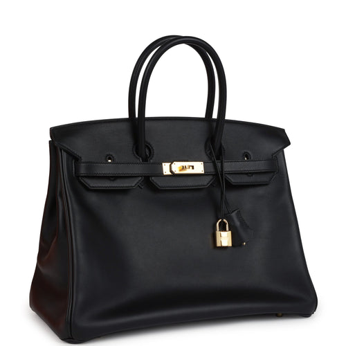 Hermes Birkin 35 Black Jonathan Gold Hardware