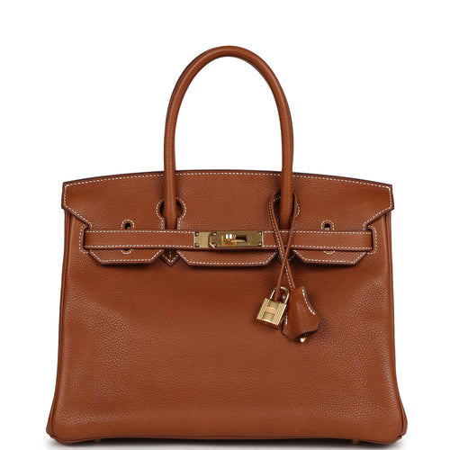 Pre-owned Hermes Birkin 30 Fauve Barenia Faubourg Gold Hardware