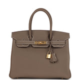 Hermes Birkin 30 Etoupe Togo Gold Hardware