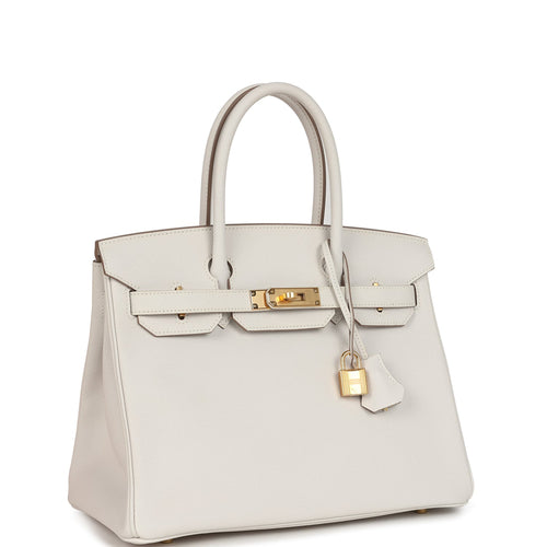 Hermes Birkin 30 Gris Pale Epsom Gold Hardware