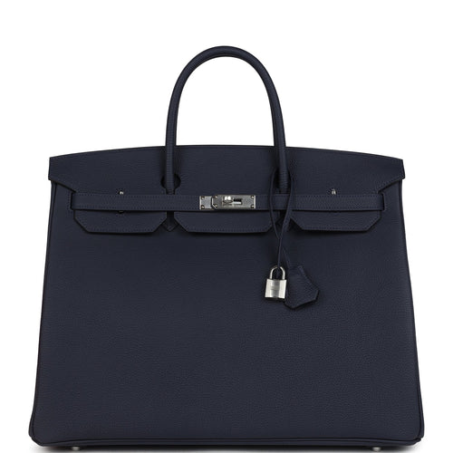 Hermes Birkin 40 Bleu Nuit Togo Palladium Hardware