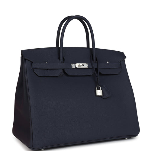 Hermes Birkin 40 Bleu Nuit Togo Palladium Hardware