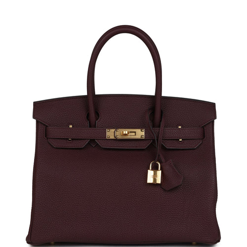 Hermes Birkin 30 Bordeaux Togo Gold Hardware