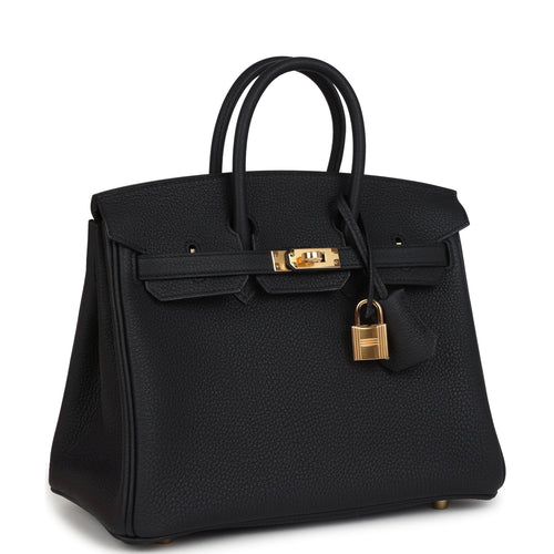 Hermes Birkin 25 Black Togo Gold Hardware