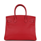 Hermes Birkin 30 Rouge Casaque Epsom Gold Hardware