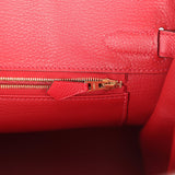 Hermes Birkin 30 Rouge Casaque Epsom Gold Hardware