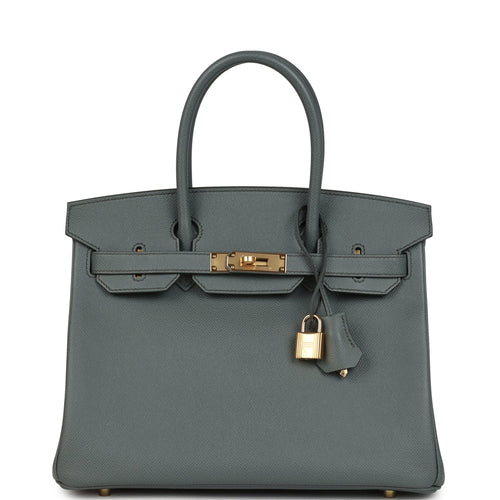 Hermes Birkin 30 Vert Amande Epsom Gold Hardware