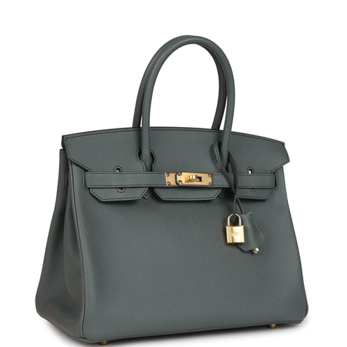 Hermes Birkin 30 Vert Amande Epsom Gold Hardware