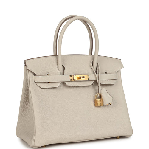 Hermes Birkin 30 Craie Togo Gold Hardware