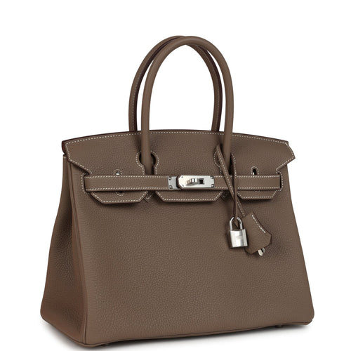 Hermes Birkin 30 Etoupe Togo Palladium Hardware