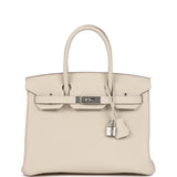 Hermes Birkin 30 Craie Togo Palladium Hardware