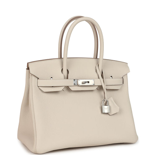 Hermes Birkin 30 Craie Togo Palladium Hardware