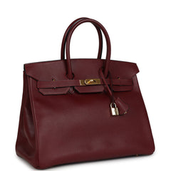 Vintage Hermes Birkin 35 Rouge H Courchevel Gold Hardware (payment 1/2)