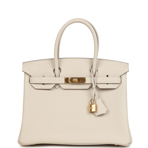 Hermes Birkin 30 Craie Togo Gold Hardware