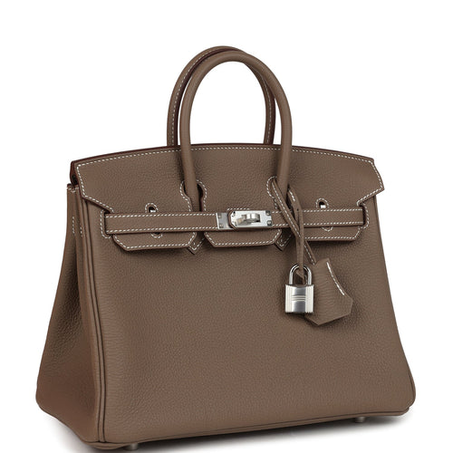 Hermes Birkin 25 Etoupe Togo Palladium Hardware