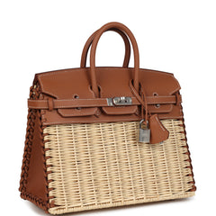 Hermes Picnic Birkin Sellier 25 Gold Swift Palladium Hardware