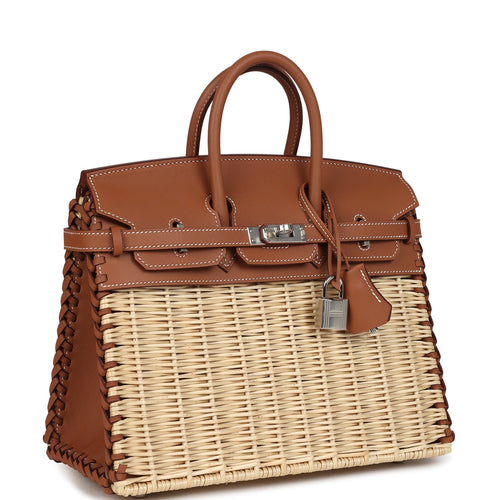Hermes Picnic Birkin Sellier 25 Gold Swift Palladium Hardware