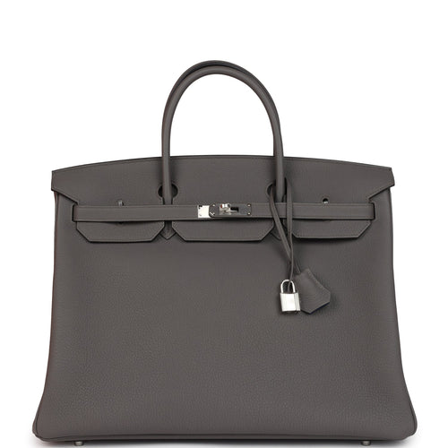 Hermes Special Order (HSS) Birkin 40 Etain Verso Togo Palladium Hardware