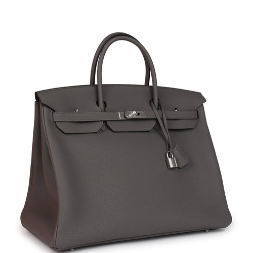 Hermes Special Order (HSS) Birkin 40 Etain Verso Togo Palladium Hardware