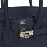 Hermes Birkin 25 Bleu Nuit Togo Palladium Hardware
