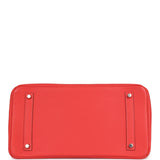 Pre-owned Hermes Birkin 35 Rose Jaipur Clemence Palladium Hardware