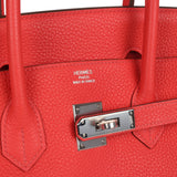 Pre-owned Hermes Birkin 35 Rose Jaipur Clemence Palladium Hardware