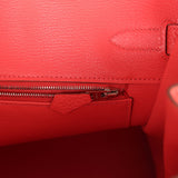 Pre-owned Hermes Birkin 35 Rose Jaipur Clemence Palladium Hardware