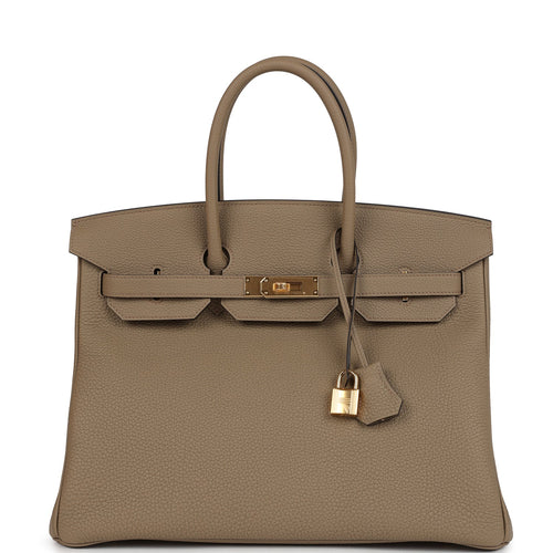Hermes Birkin 35 Beige Marfa Togo Gold Hardware