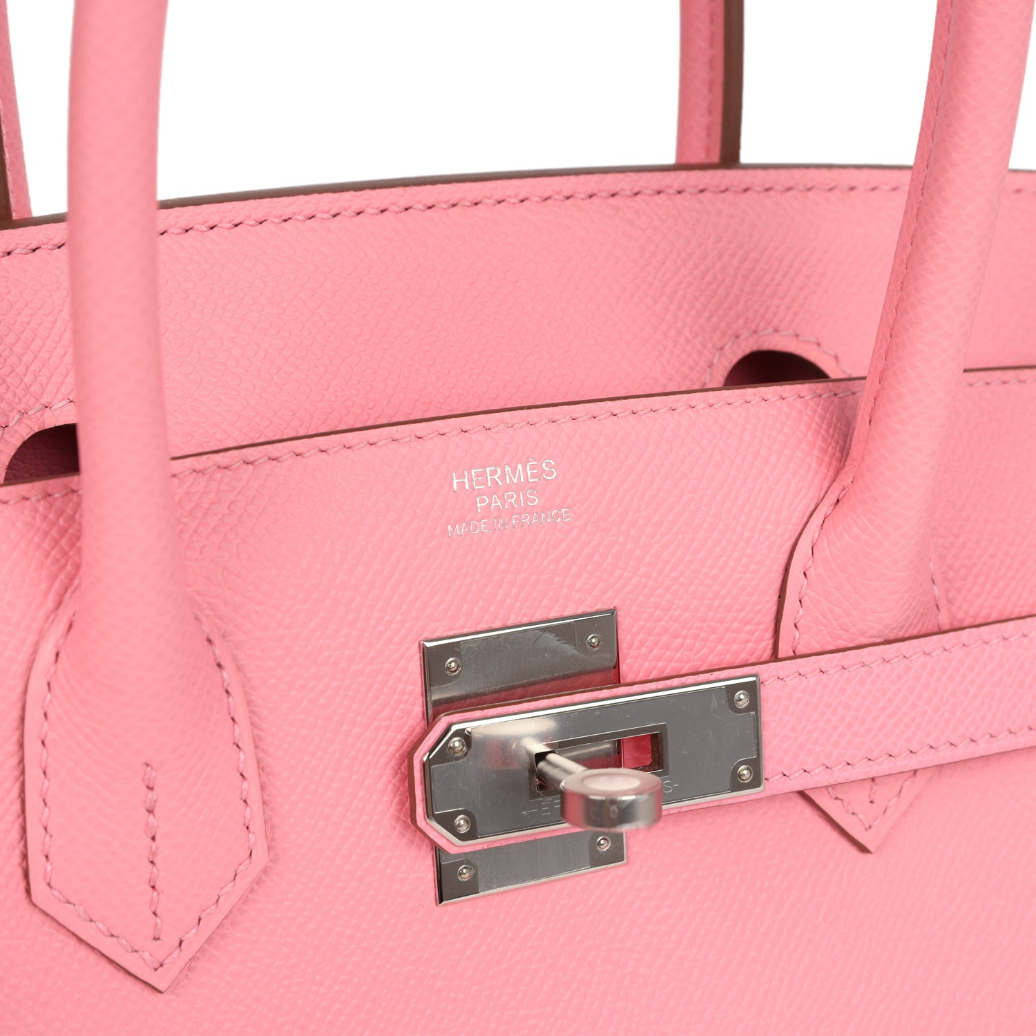 Pre-owned Hermes Birkin 30 Rose Confetti Epsom Palladium Hardware